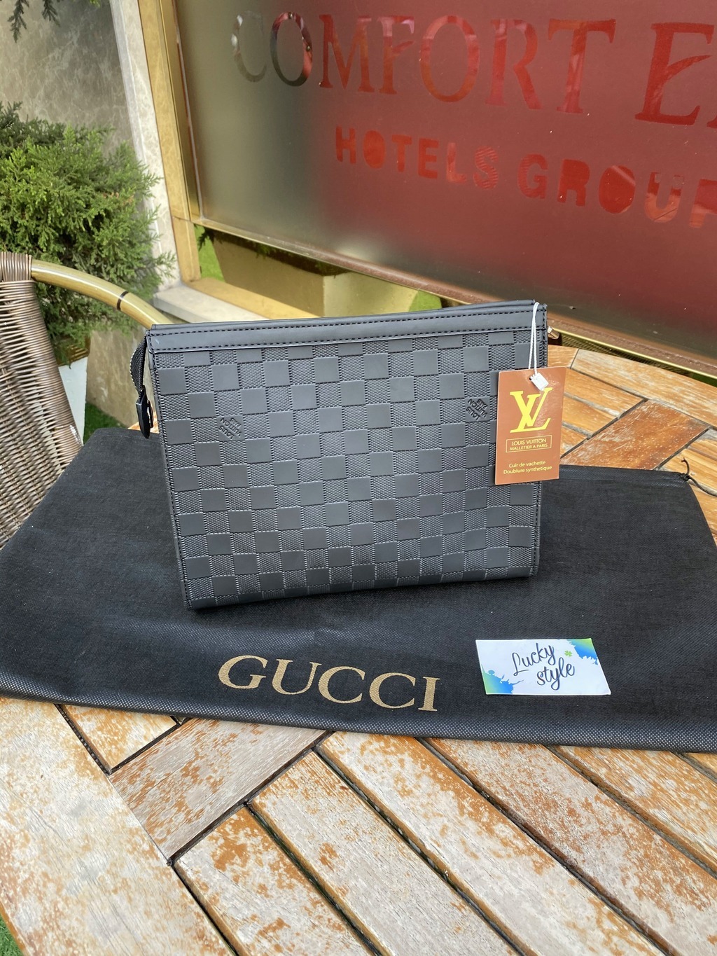 Клатч /барсетка/мессенджер/косметичка Louis Vuitton чёрный для мужчин 51275