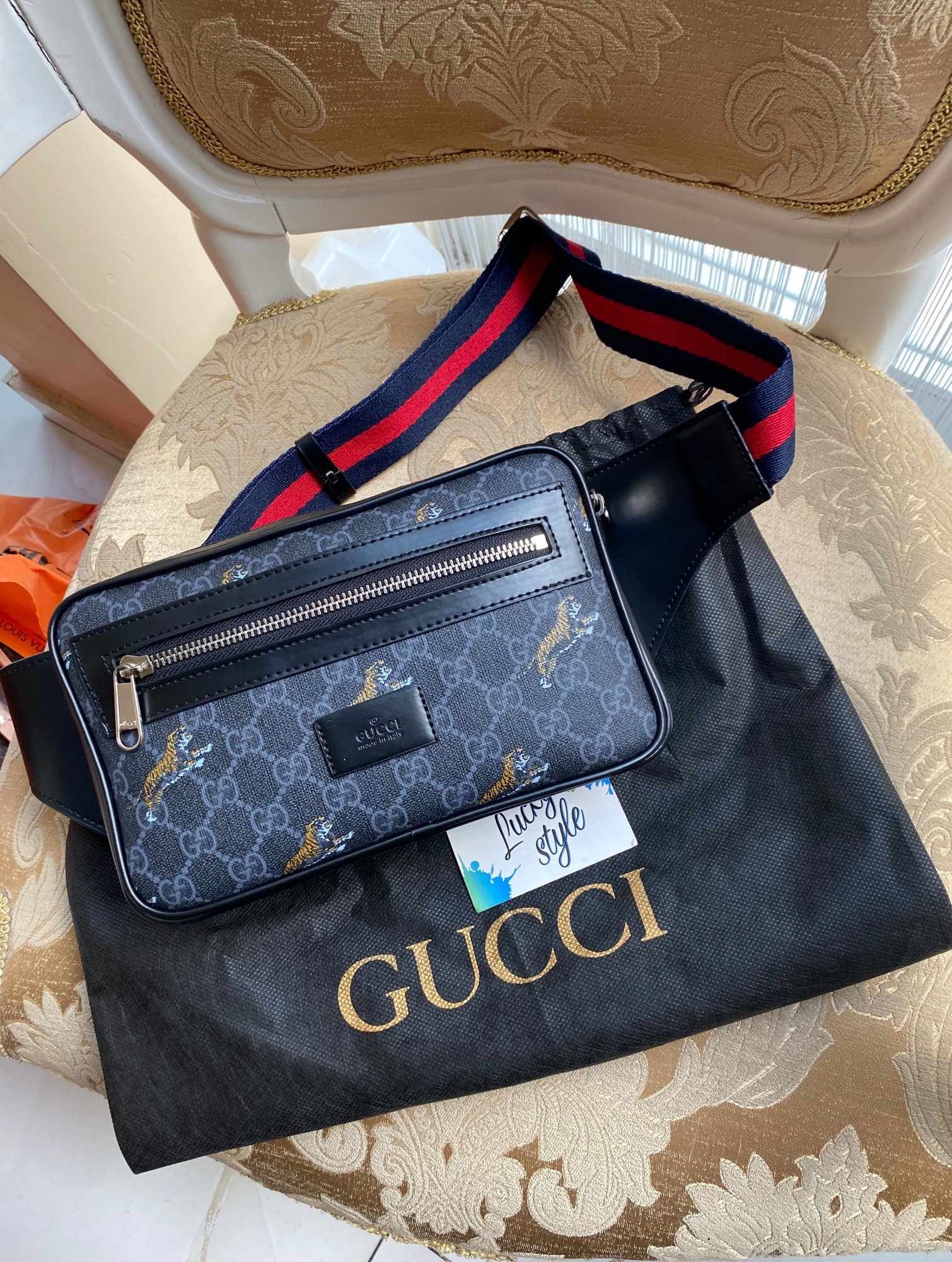 Гучи GG Black belt bag luxe 59996