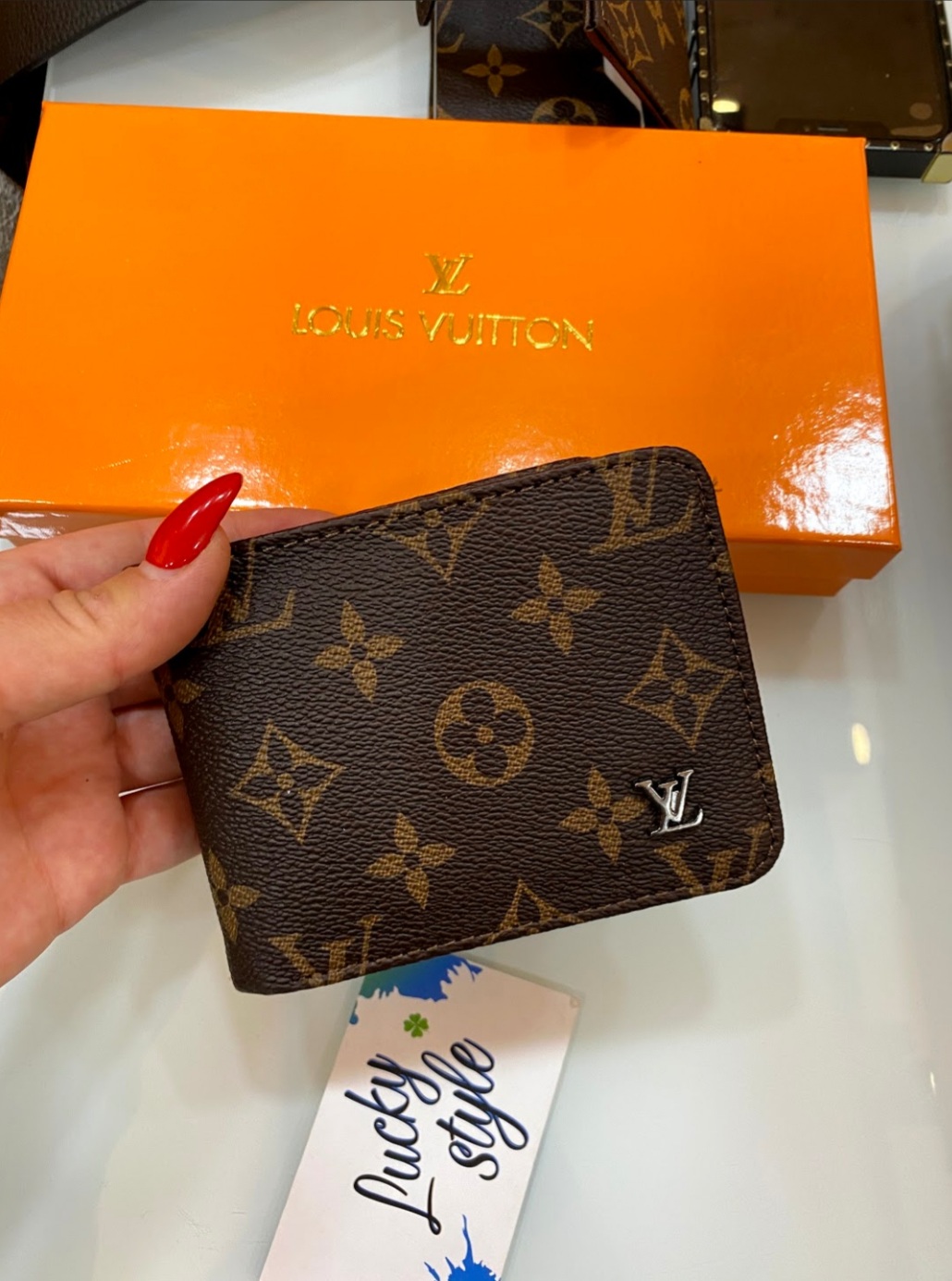 LV портмоне Brown monogram  с логотипом 60008
