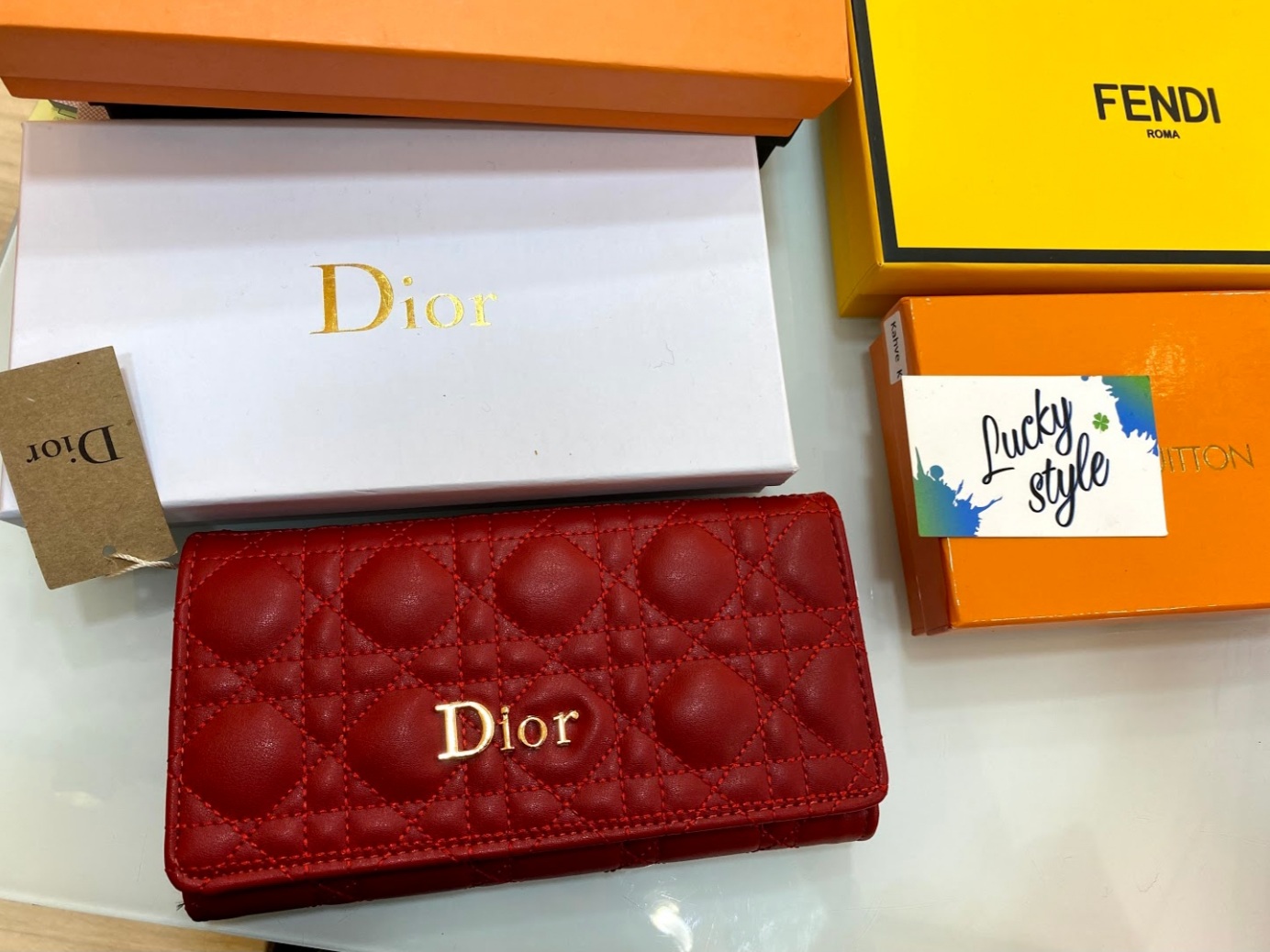 Кошелек Lady Dior red+ коробка 60026
