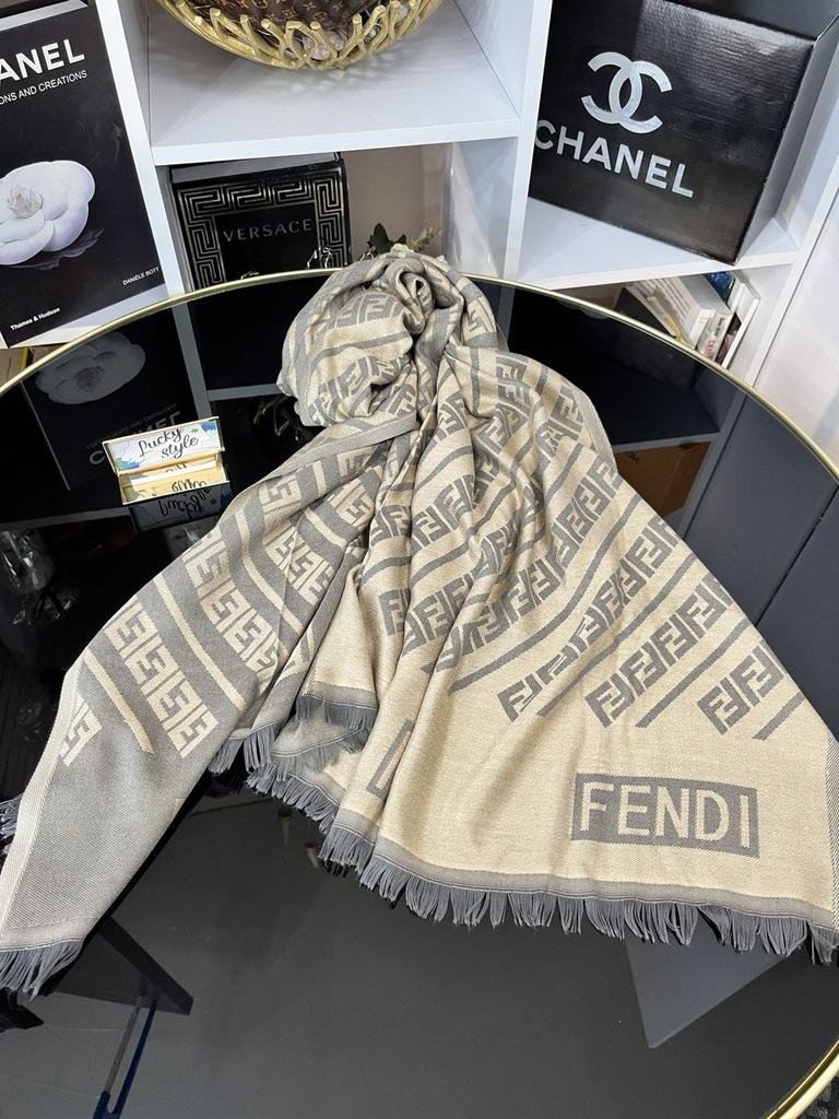 Fendi шаль бронза + голубой 60034