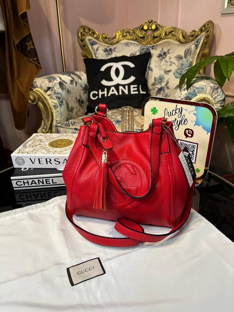 Гучи на плечо Red Soho Large Tote Bag 31789