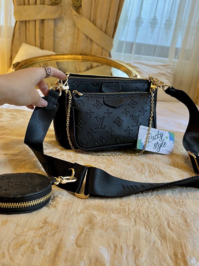 Louis Vuitton Milti Pochette Black чёрный мультипушет 38302