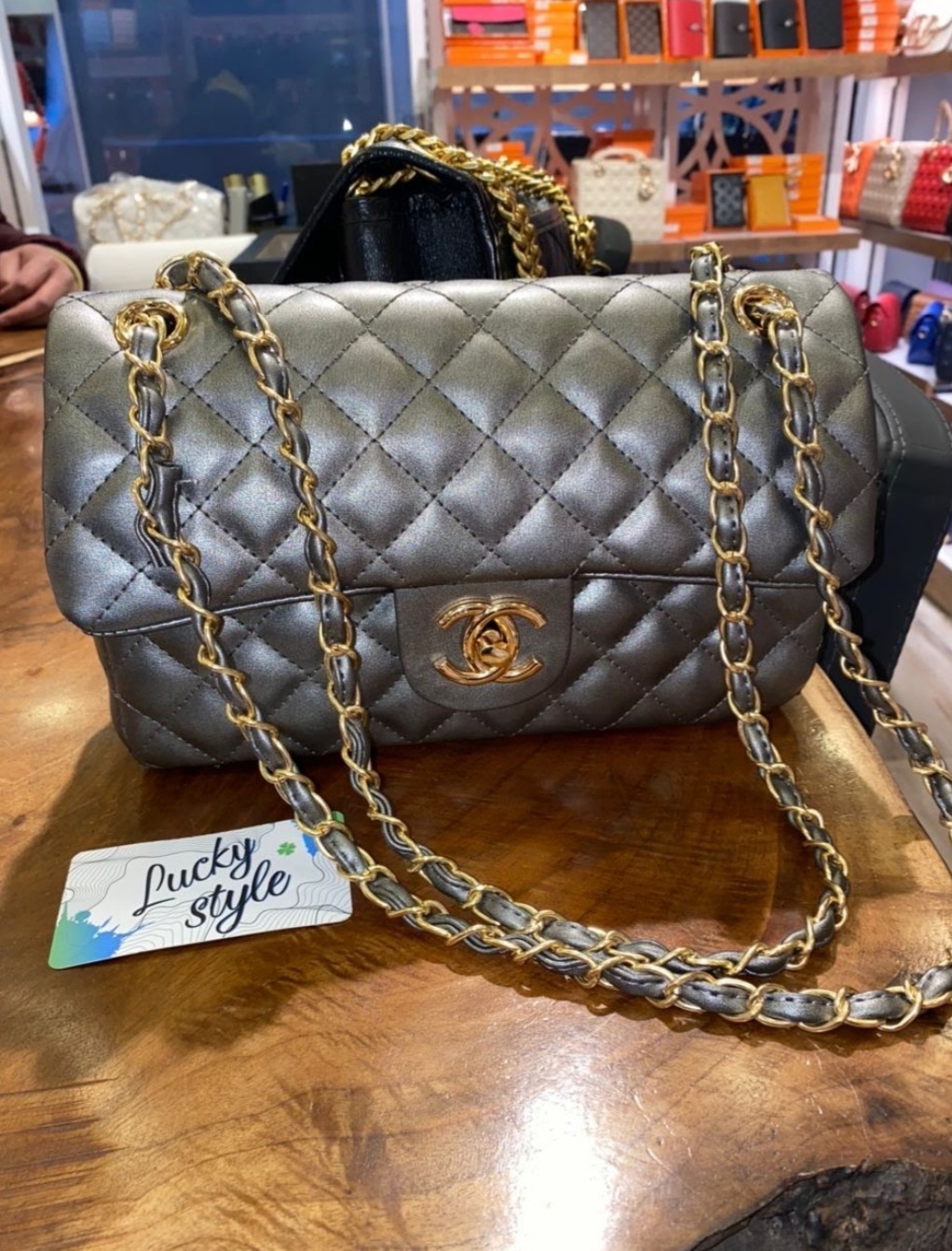 Классика Chanel серебряная 25см 51279