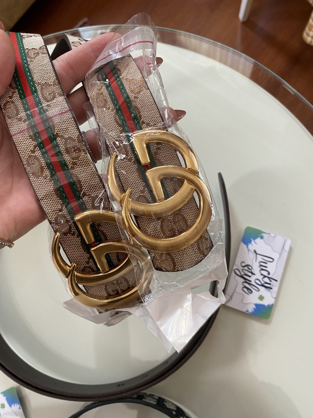 Ремень текстиль + кожзам Гучи 2045