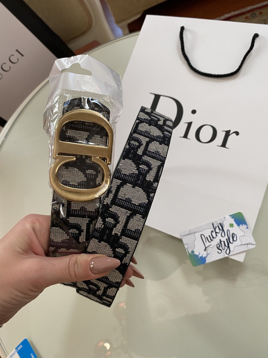 Ремень Dior в узор 0605