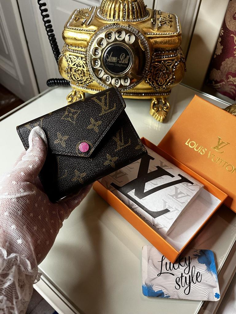 Кошелек Zoe с малиновой вставкой lv+коробка 513005