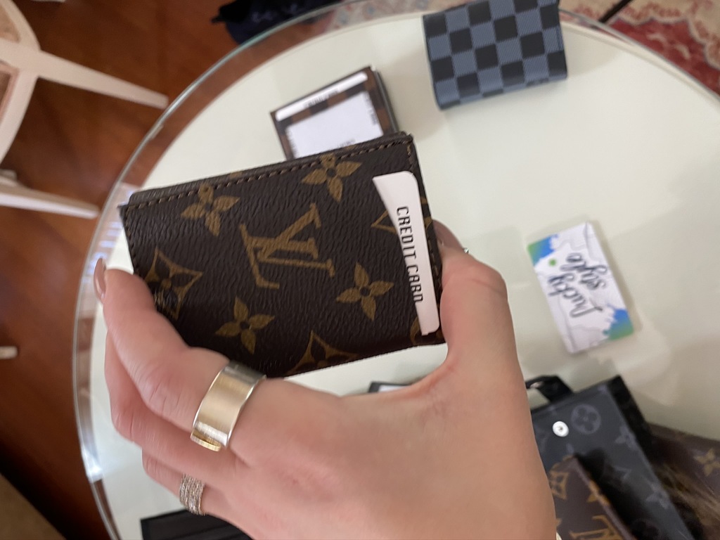 Портмоне Louis Vuitton Brown monogram c механическим кардхолдером 60110