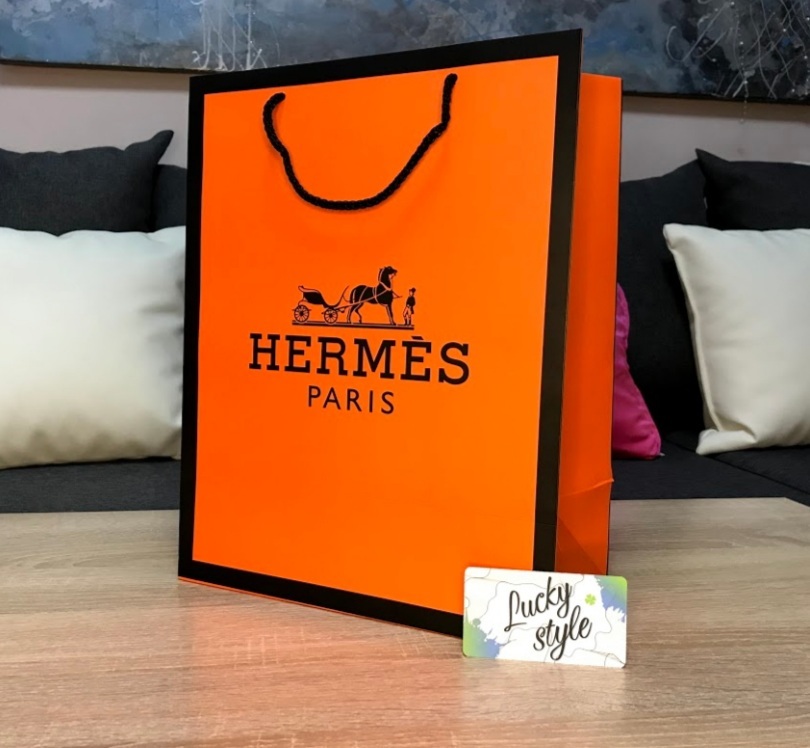 Пакет подарочный Hermes  маленький 35,5 см на 27 см 51326