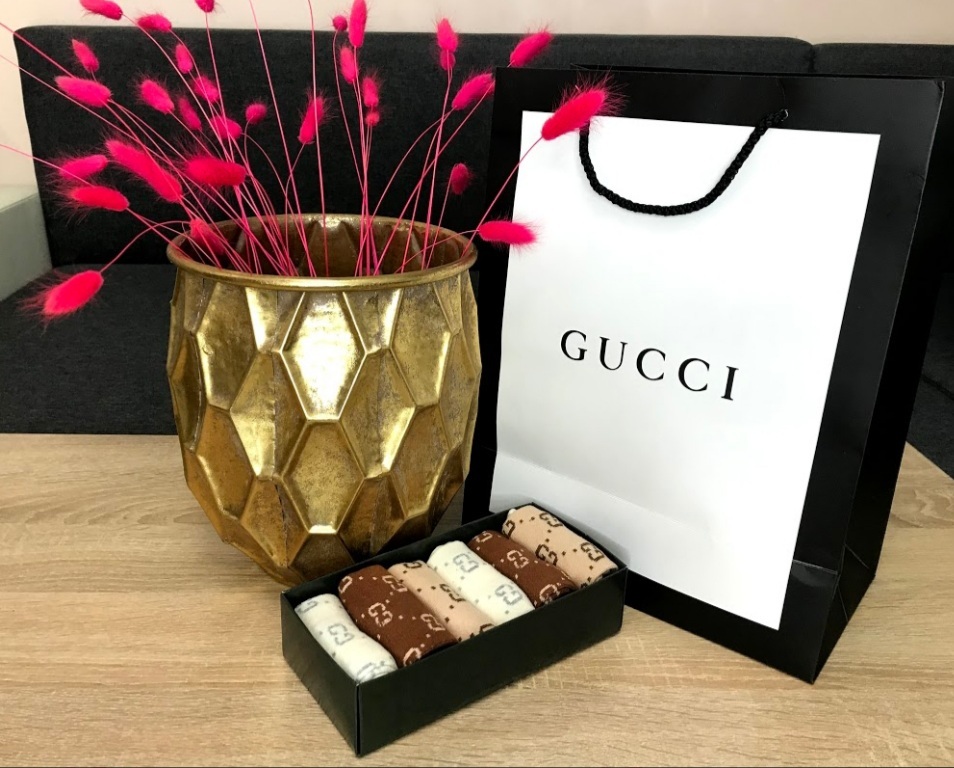 Носки Гучи socks короткие 6 пар 77781