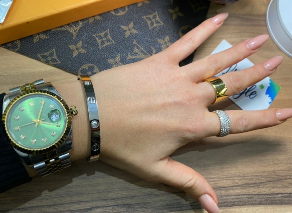 Браслет женский серебристого цвета 51376