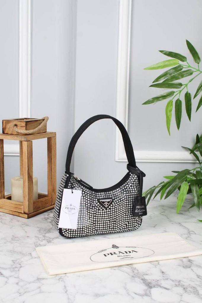 PRADA  Re-Edition 2020 со стразами Mini Bag luxury Quality +пыльник бренд  6007100000