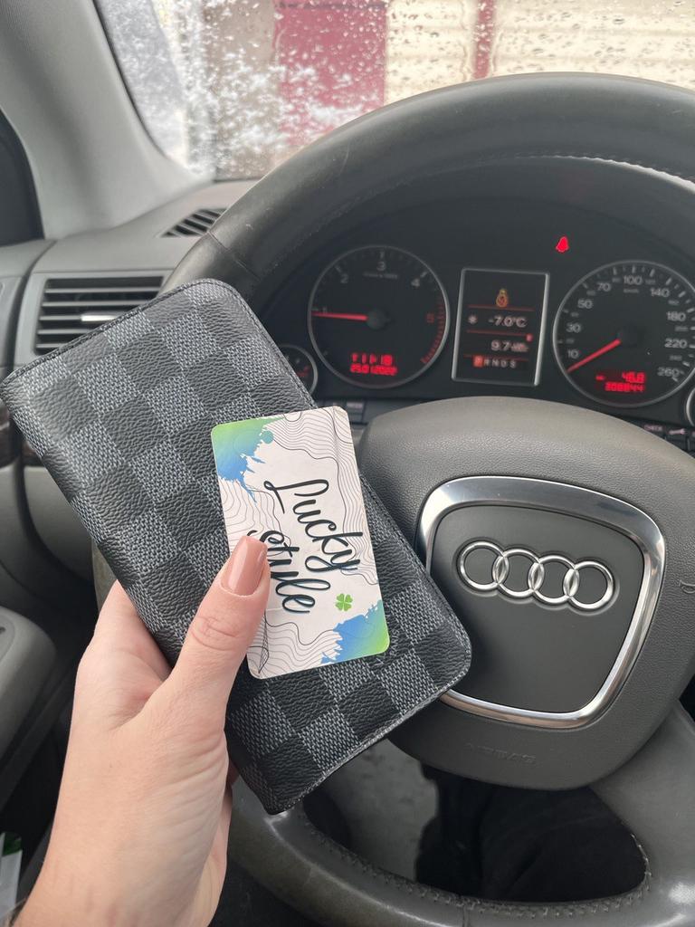 Барсетку обложка портмоне кошелёк LV натуральная кожа grey 66485463