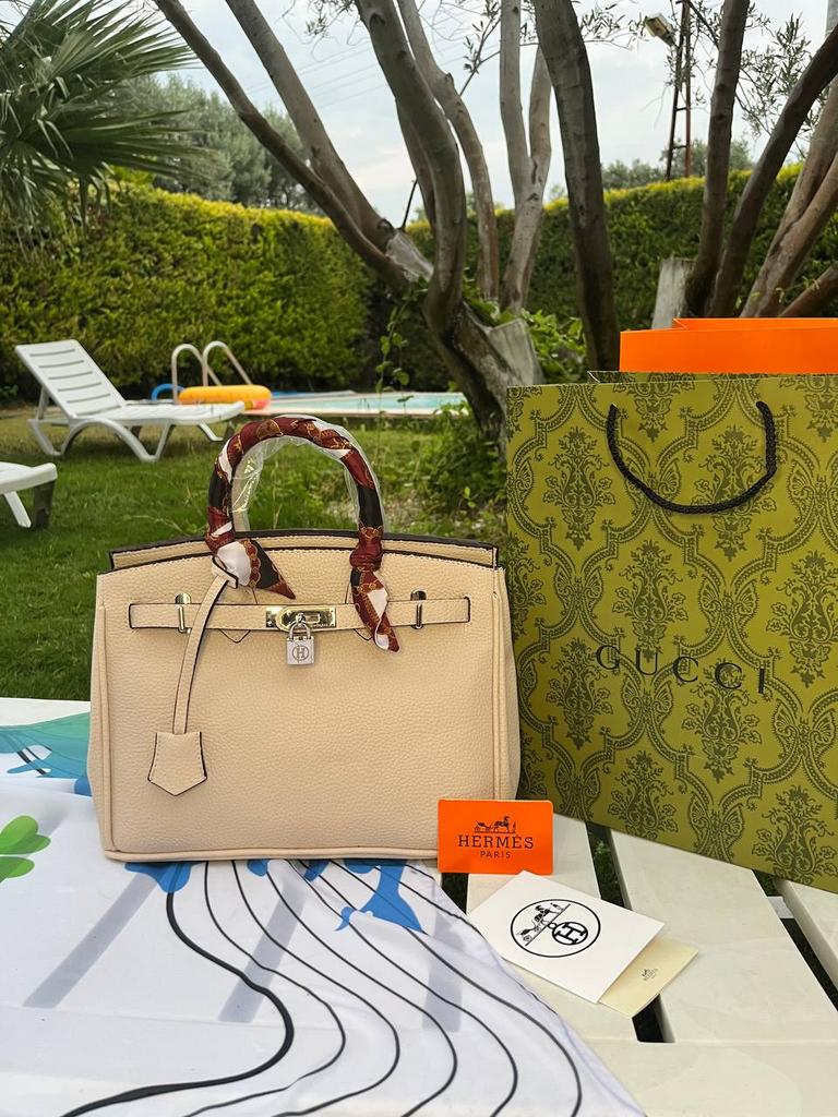 Сумка Hermes Birkin 30см бежевая 631135412