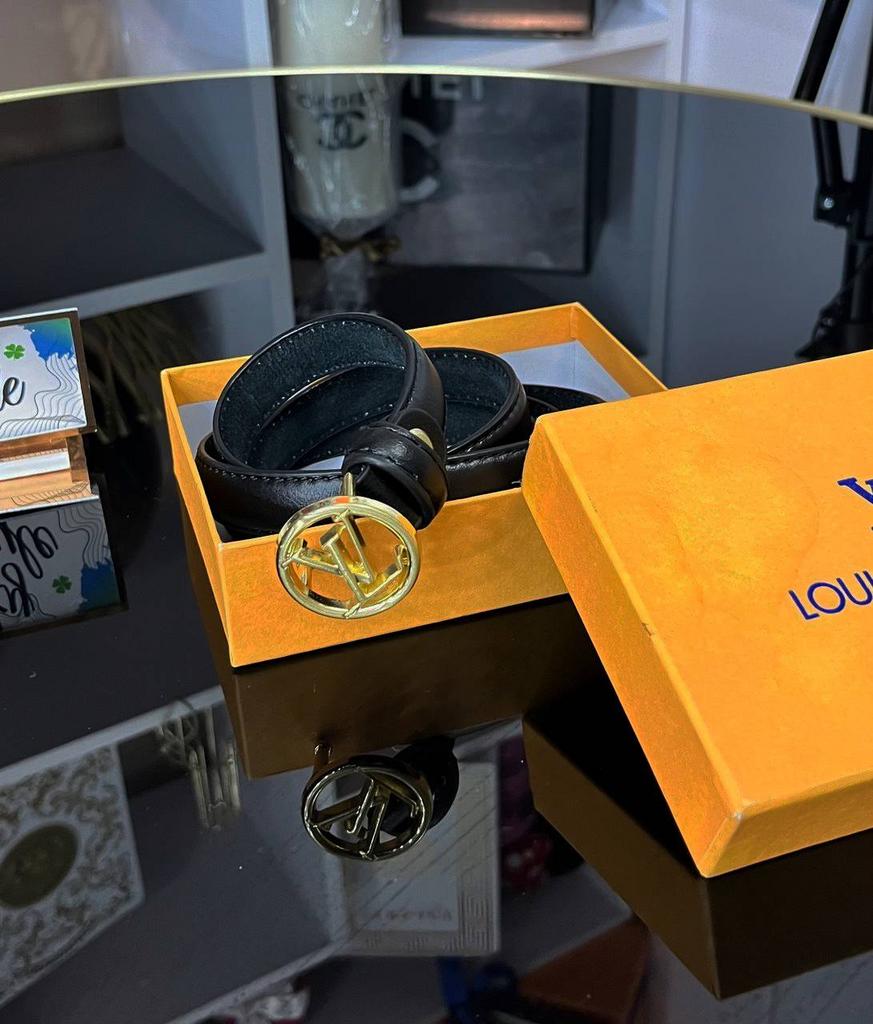 Тонкий ремень LV натуральная кожа 51353251