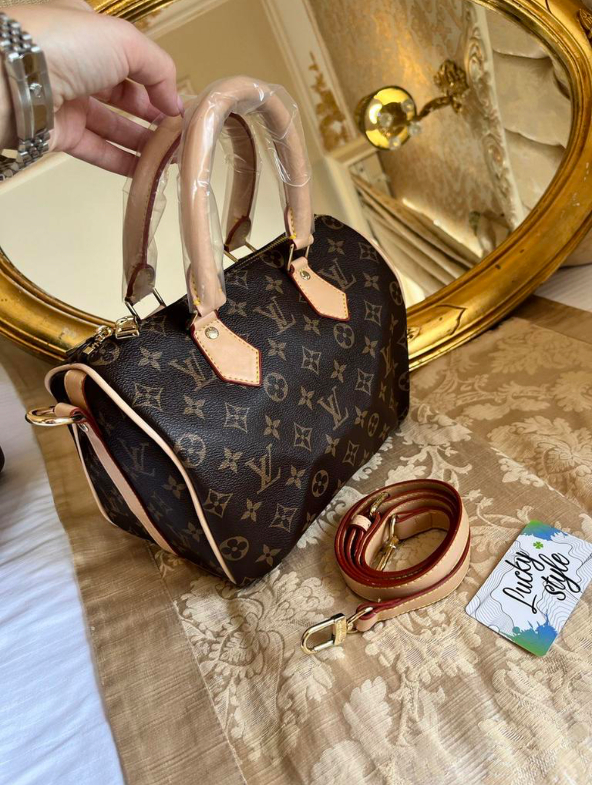 Speedy LV luxe monogram 25 см + пыльник 618194729