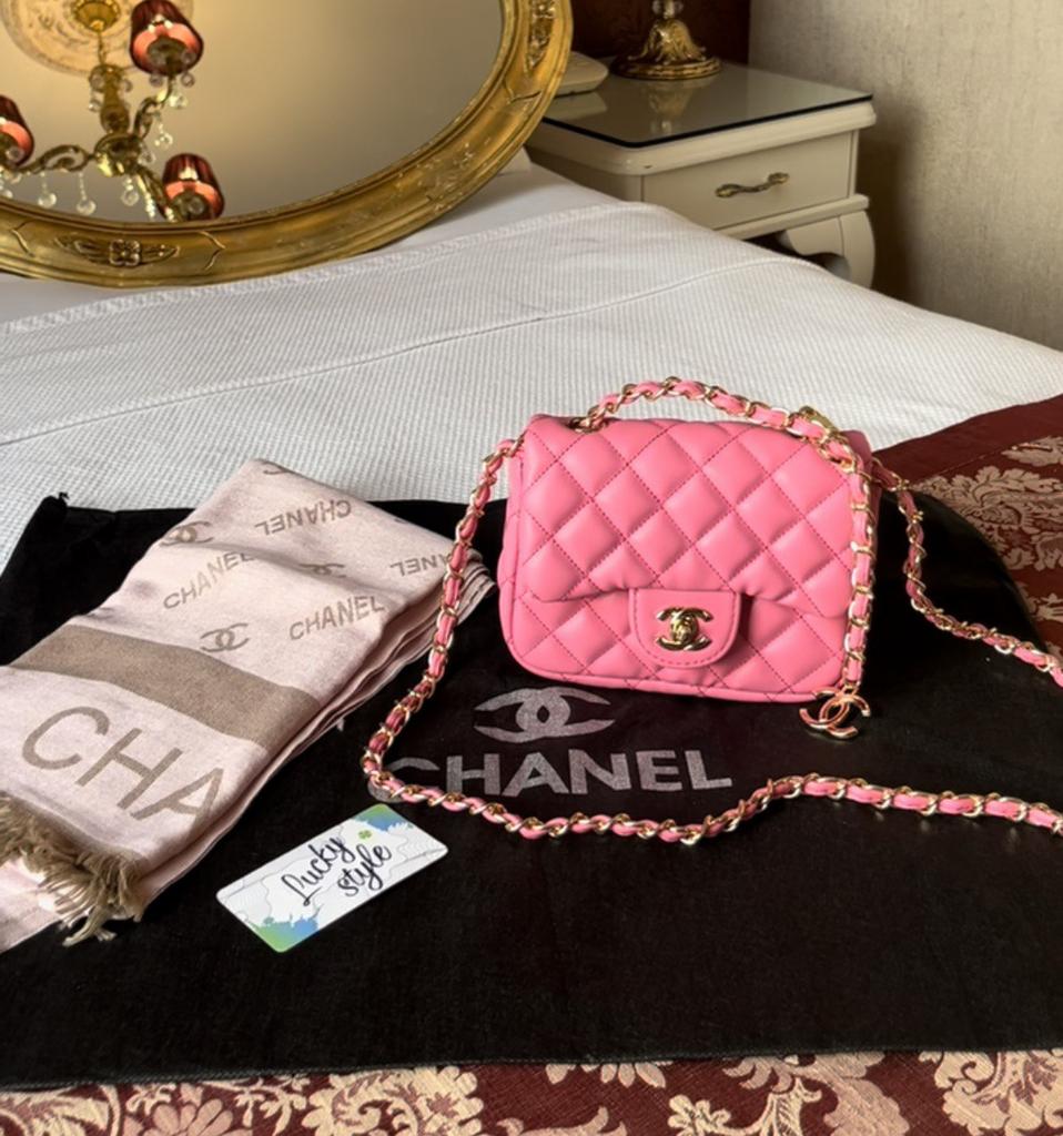 Женская мини сумка 17см Chanel кроссбоди через плечо 412213412