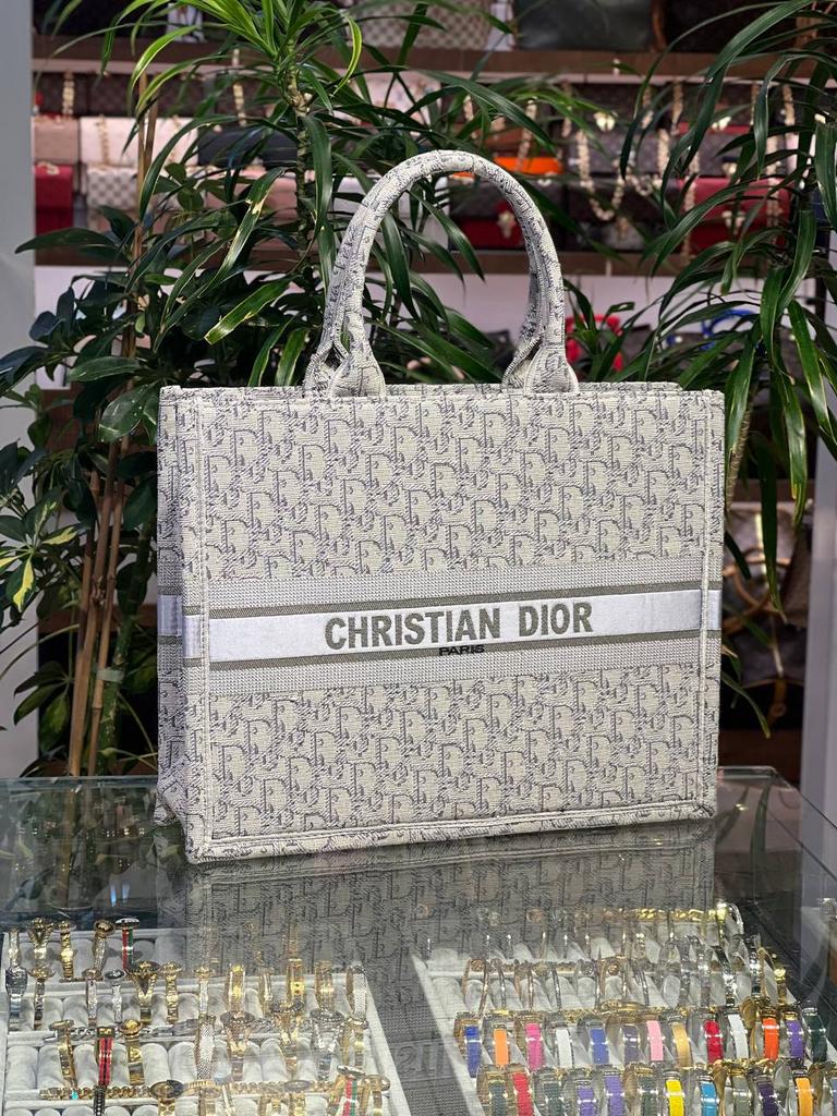 Shopper Tote- bag Oblique Dior серого цвета 7383849339