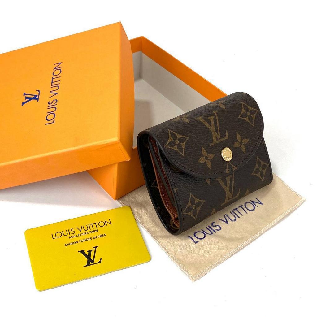 Кошелёк на кнопке натуральная кожа Louis Vuitton Helene с основой коричневого цвета + бренд коробка 525263