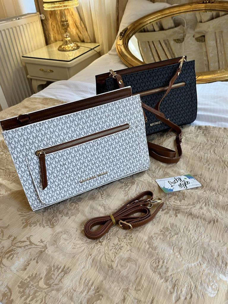 MICHAEL KORS 212 KVALA белая сумка-клатч  56532532