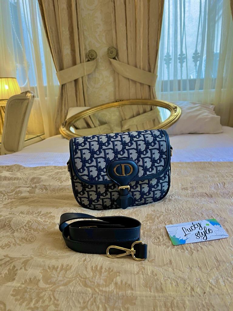 Сумка Dior Bobby темно-синяя Classic 52156125 скидка