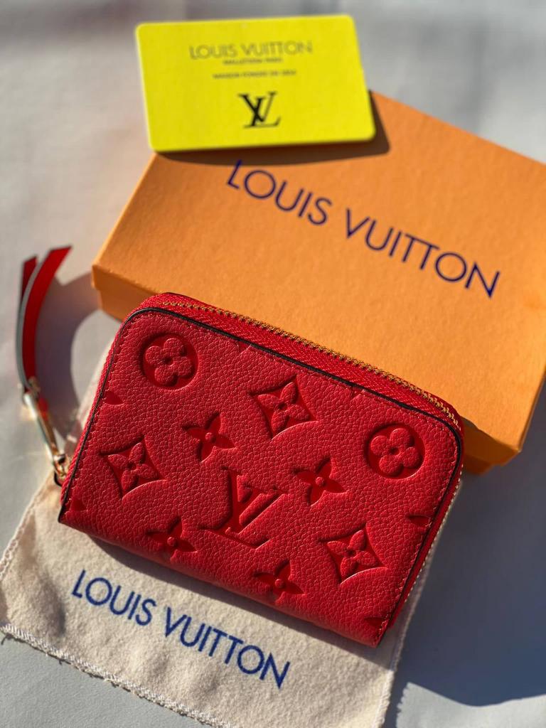 Louis Vuitton Zippy coin purpse кошелек красный натуральная кожа+бренд упаковка 7754643