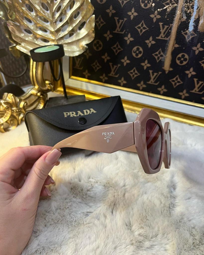 Очки пудра Prada женские+ чехол бренд 6654