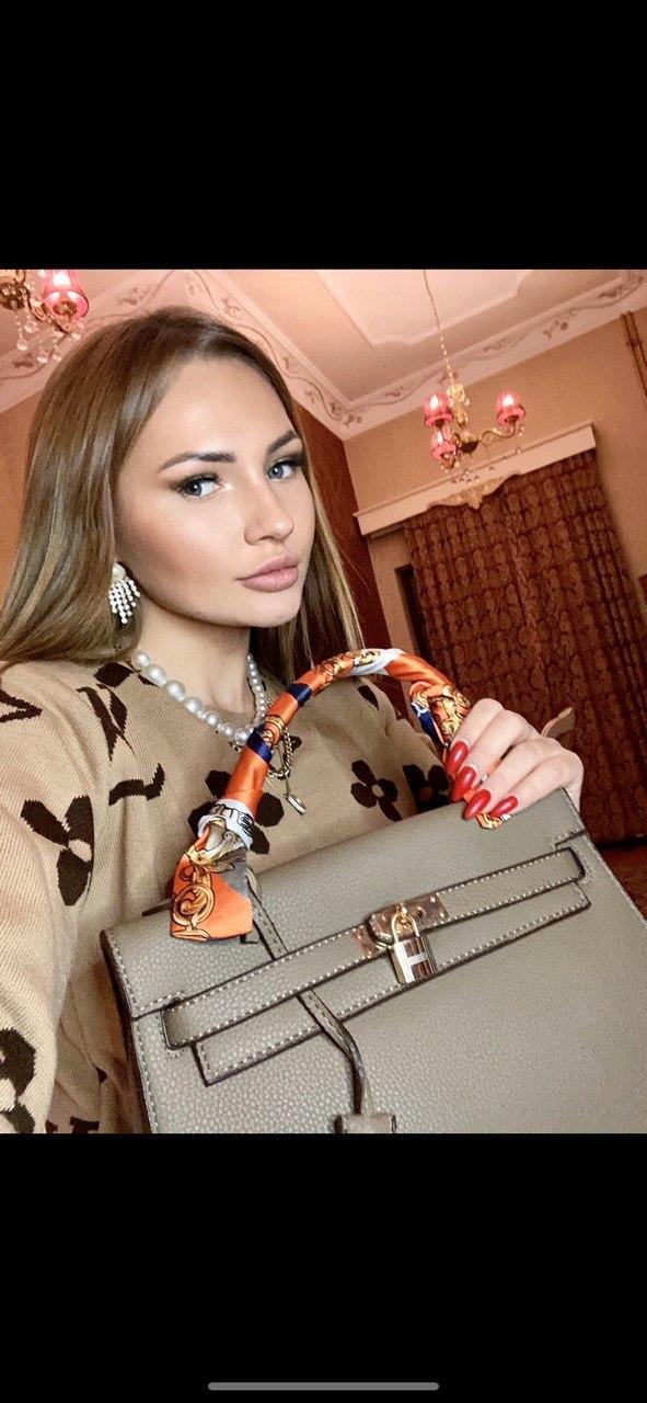 Сумки середні > Hermes бежевая 25 см золото 8845 купити в інтернет