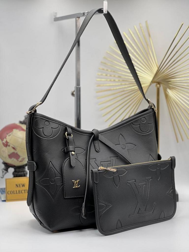 Сумка черная +сьемная косметичка LOUIS VUITTON - Carryall PM+бренд пыльник 5353535