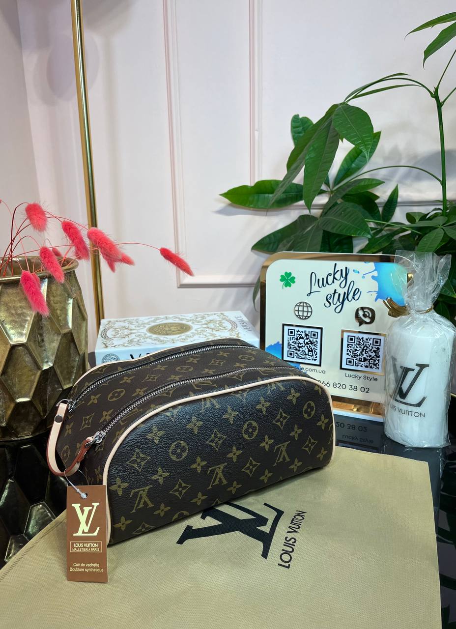 Косметичка/клатч/барсетка LOUIS VUITTON - Doop Kit Toilet Pouch люкс classic + пыльник бренд 7567754