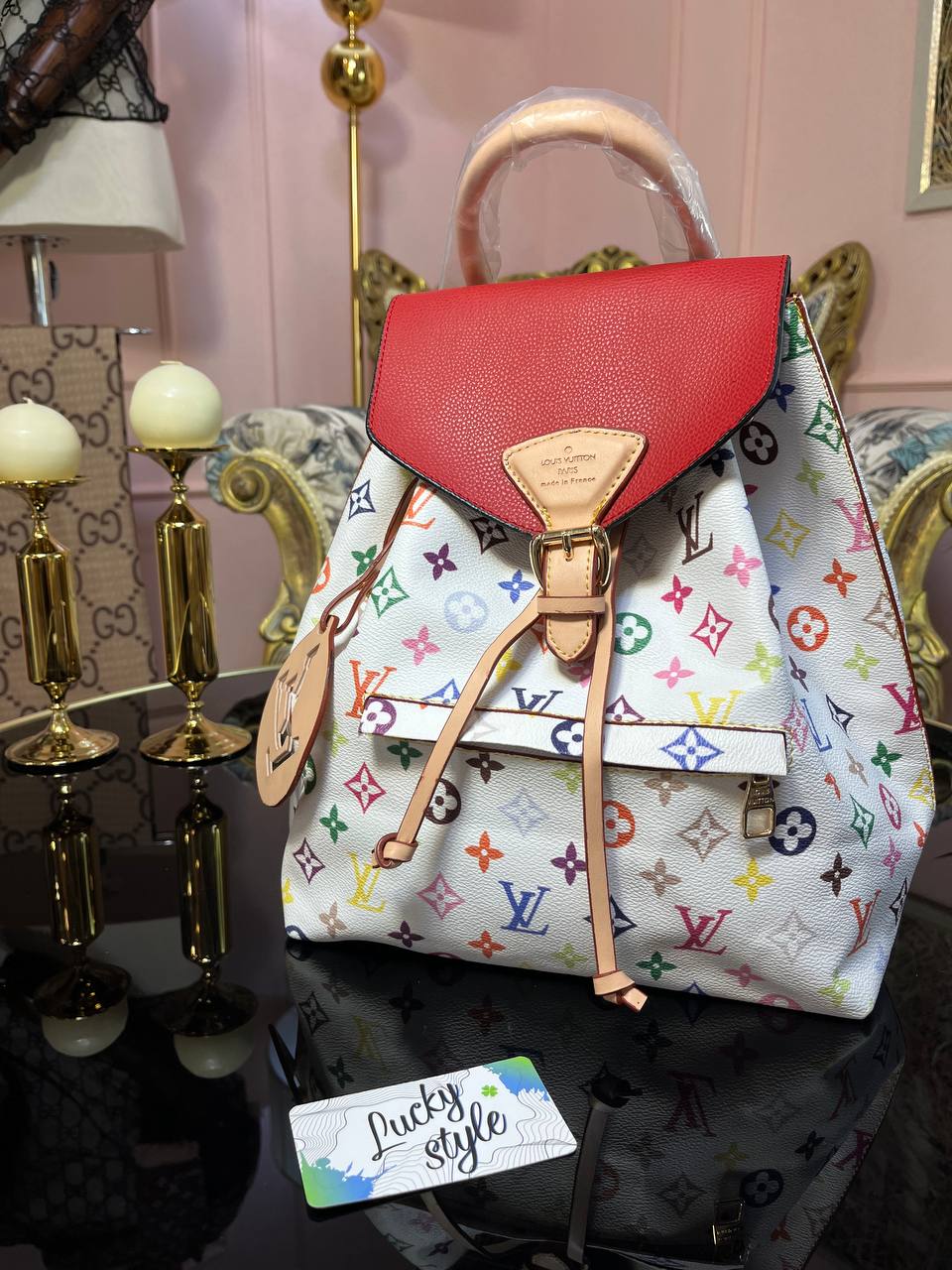 Louis Vuitton Montsouris Backpack разноцветный рюкзак 757