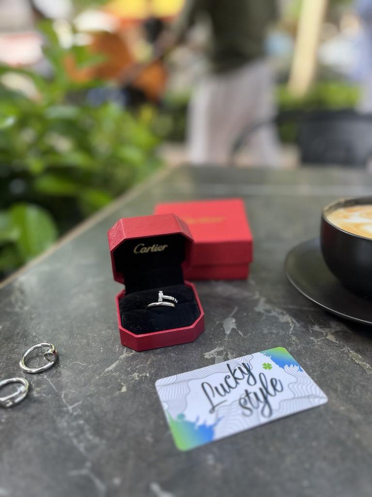 Кольцо белое золото nail гвоздь с гравировкой премиум 666464