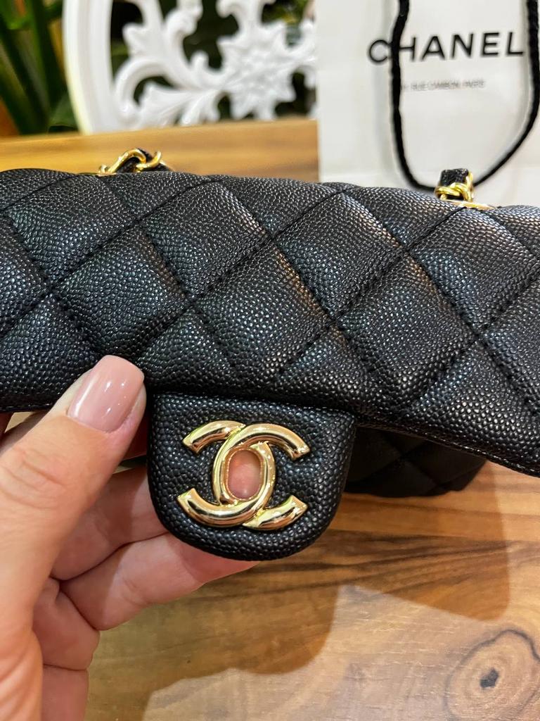 Сумки маленькі > CHANEL MINI 17 см икра черная 1423456524 купити в