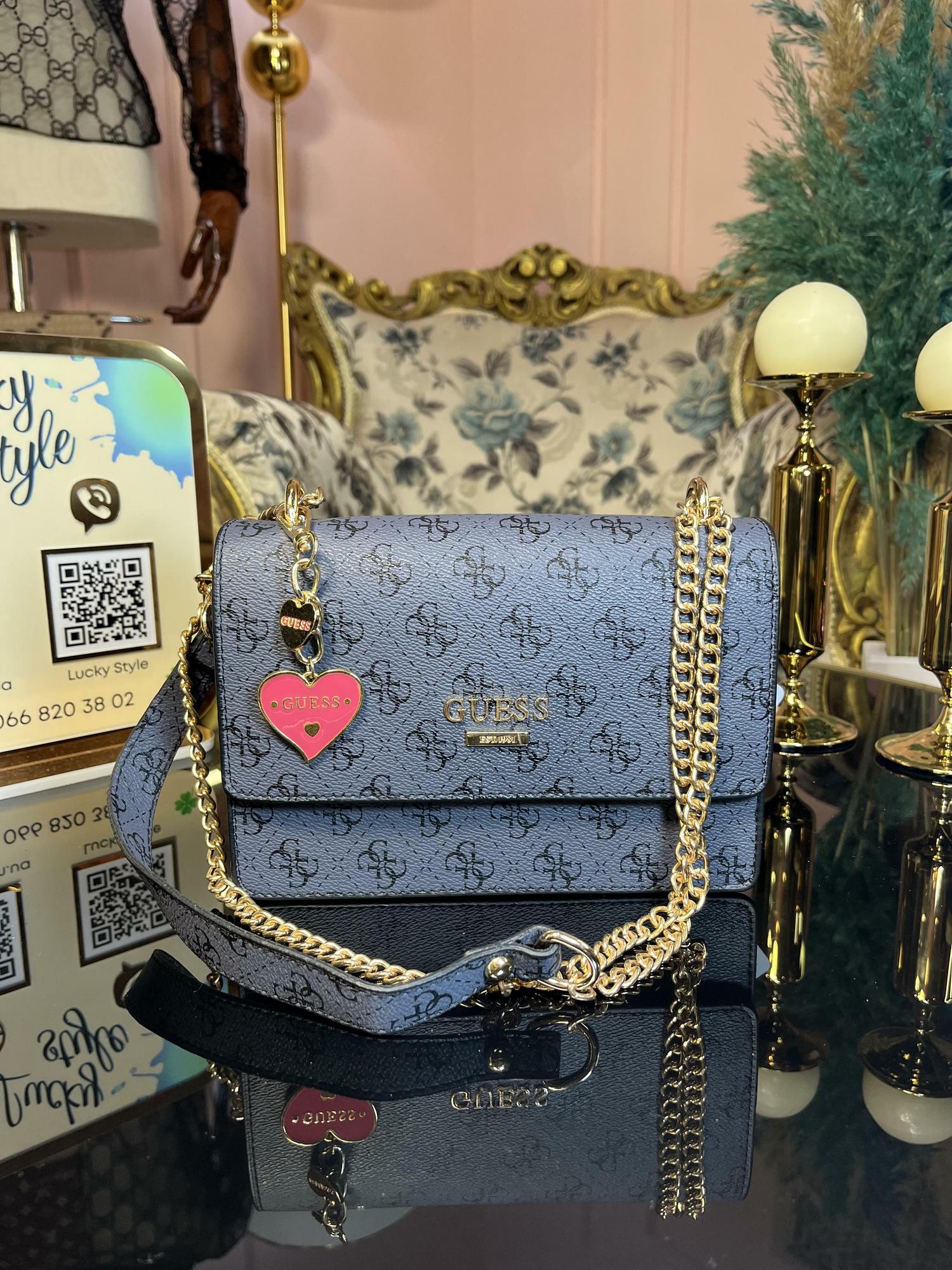 GUESS love серая сумка мини 21368776