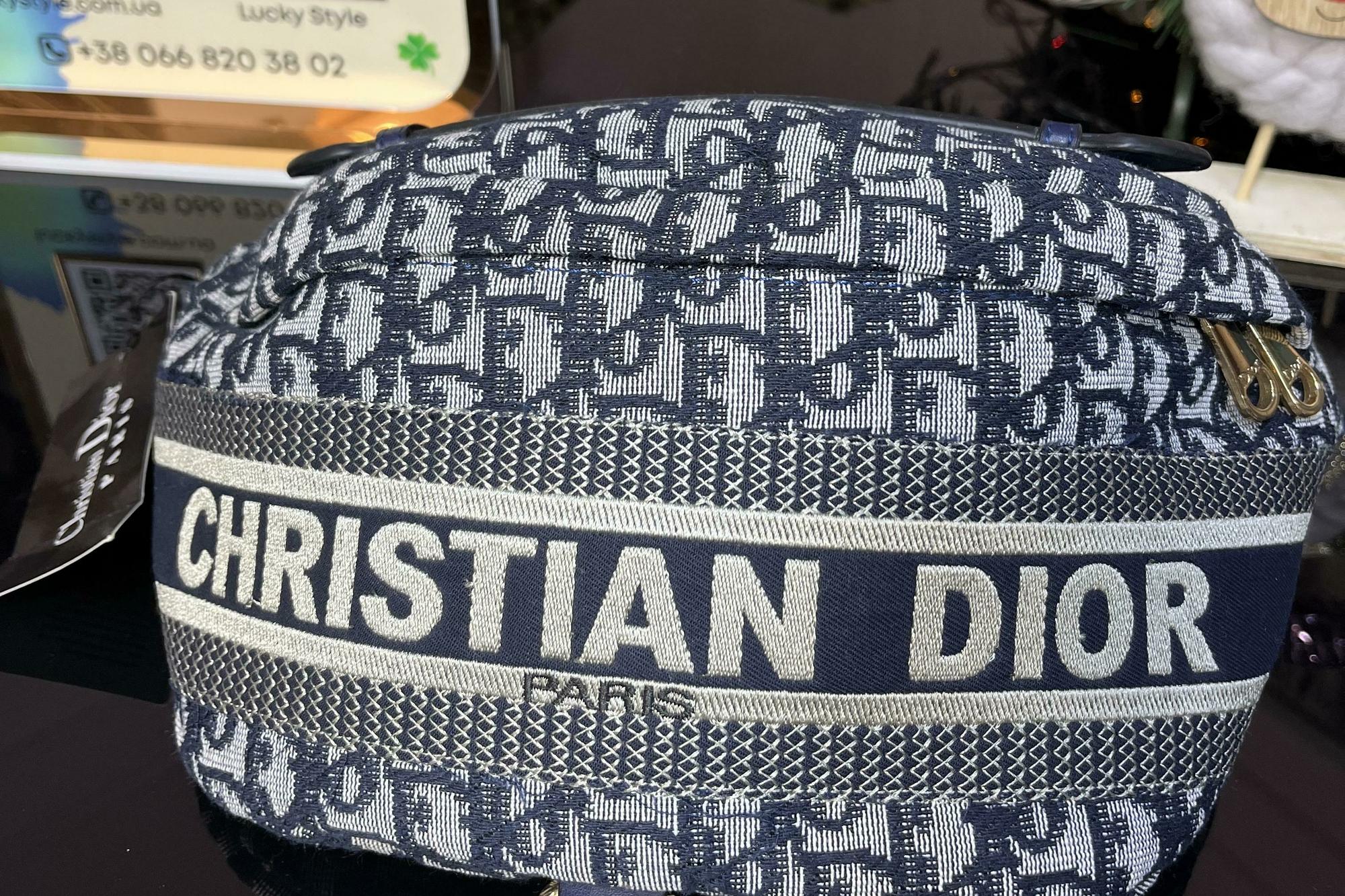 Поясная сумка Dior синяя 241125