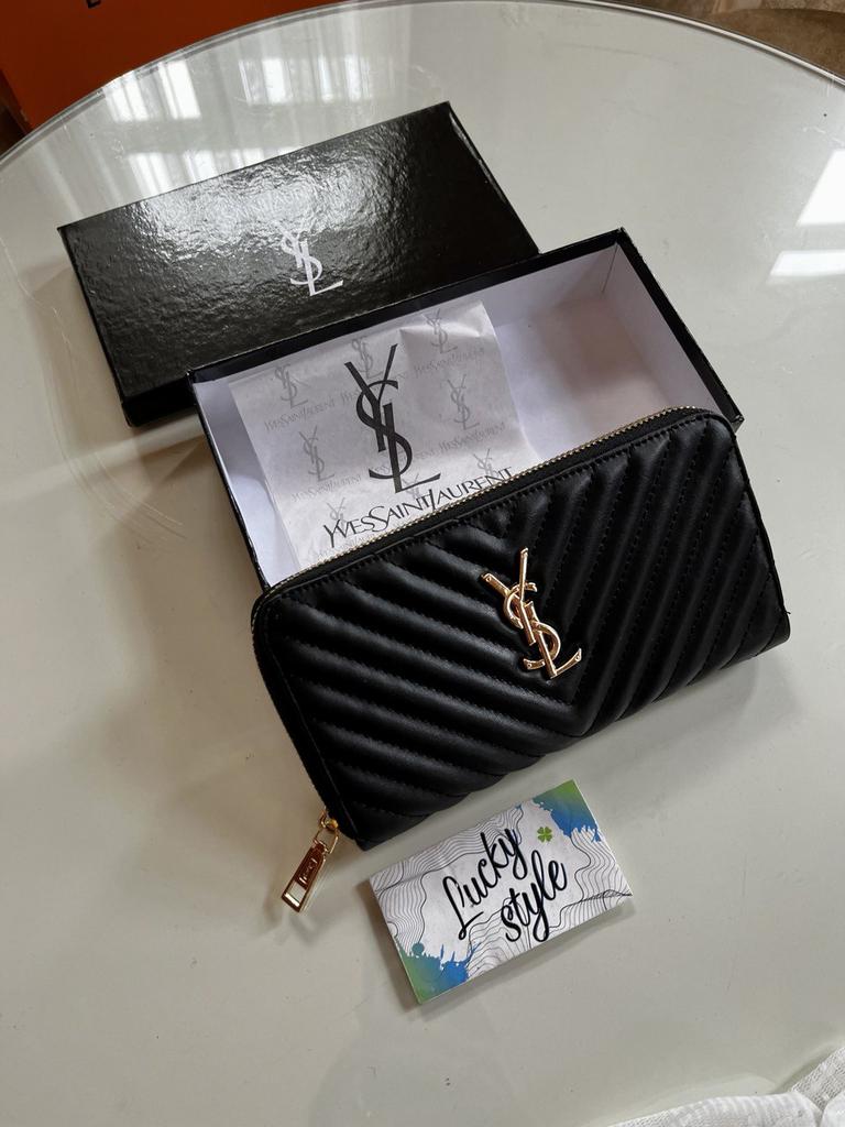 Ysl черный на замке золото Trend + коробка бренд 1233