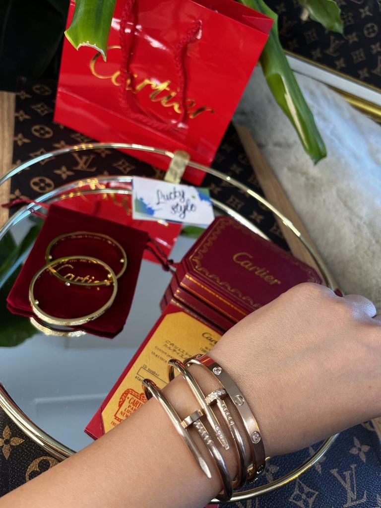 Браслет гвоздь розовое золото Juste UN CLOU ювелирная бижутерия с камнями 423421