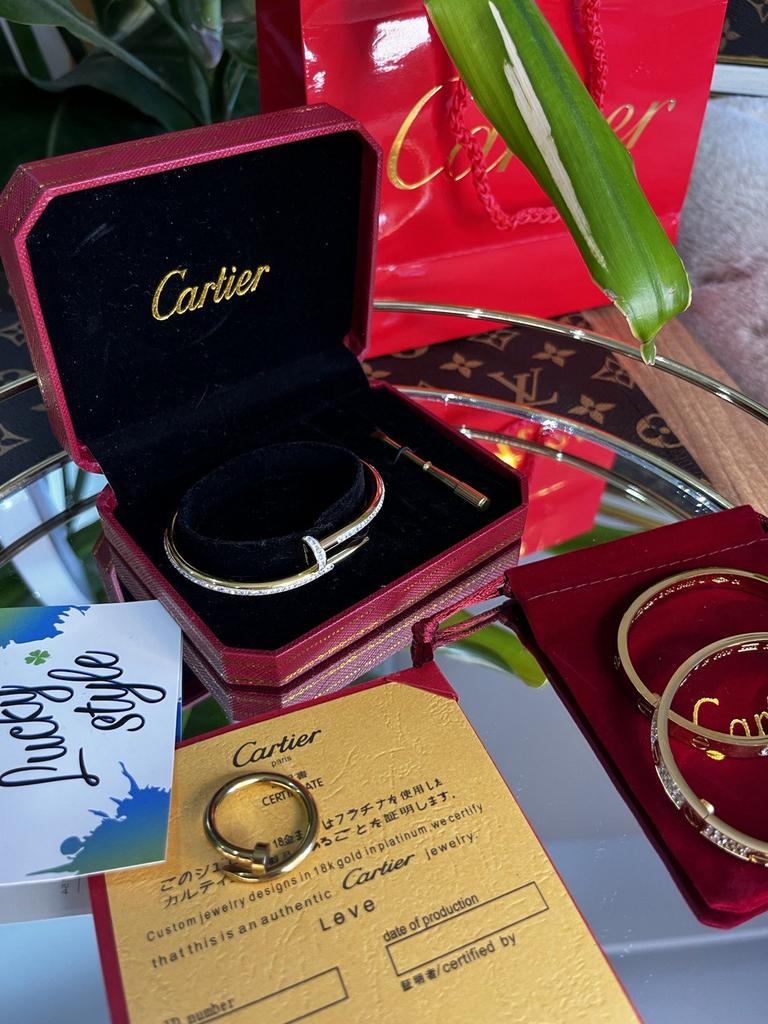 Браслет гвоздь желтое золото Juste UN CLOU ювелирная бижутерия с камнями 66435423