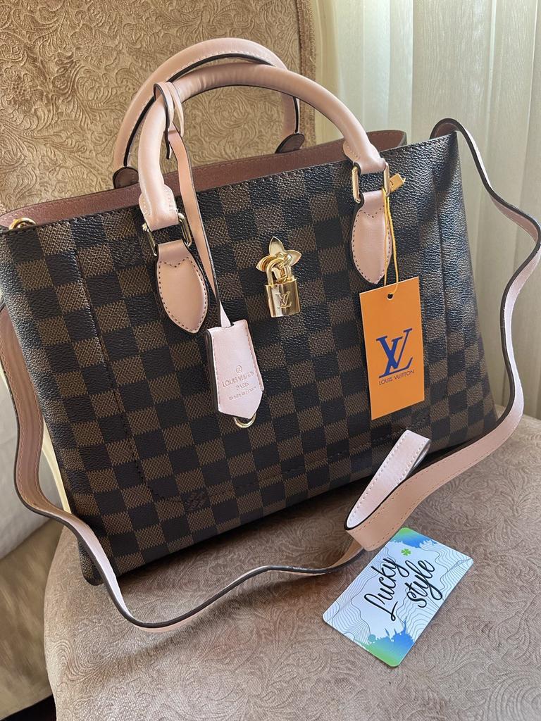 LOUIS VUITTON - Flower Tote сумка для женщин коричневая клетка  542130