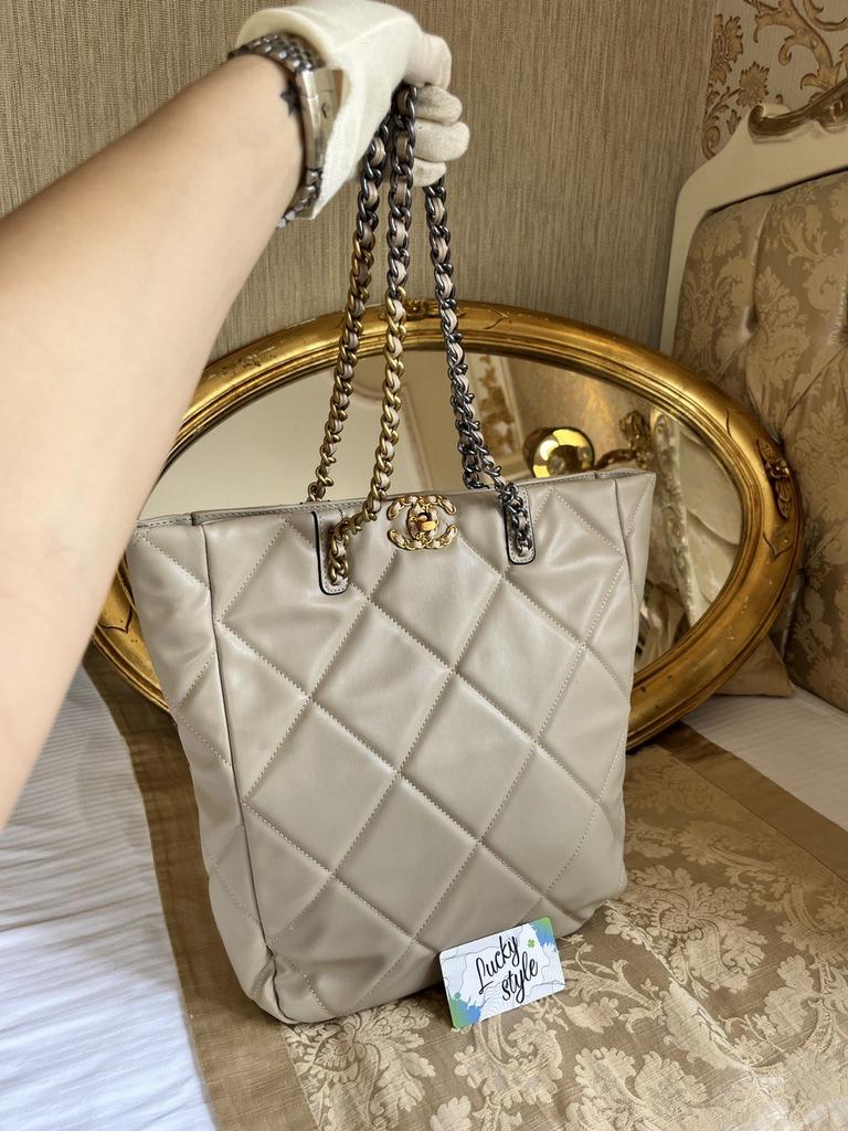Chanel шоппер тоут бежевый New luxe 4321421