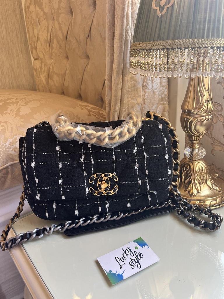 Chanel твидовая черная 774236236