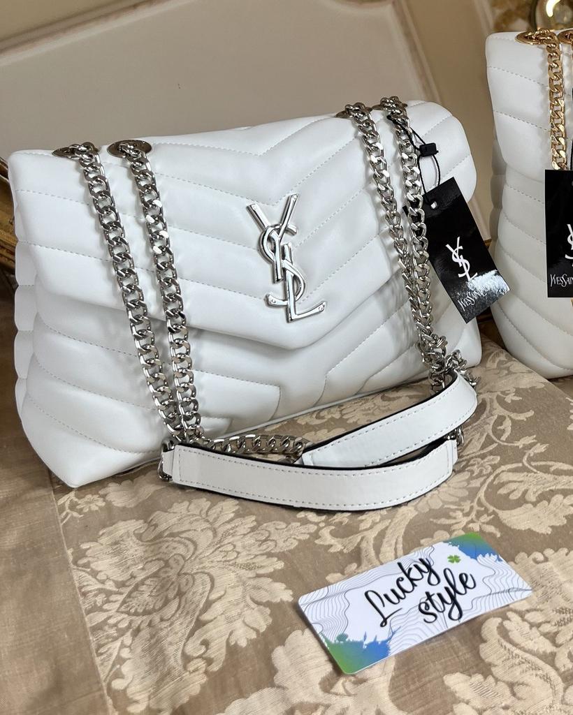 LouLou YSL medium серебро белая 6612342