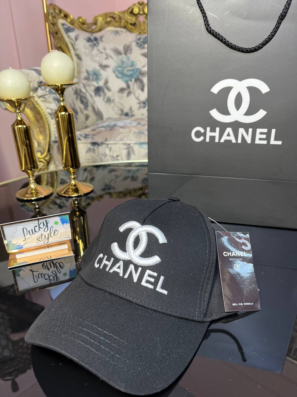 Кепка Chanel черная 77548234