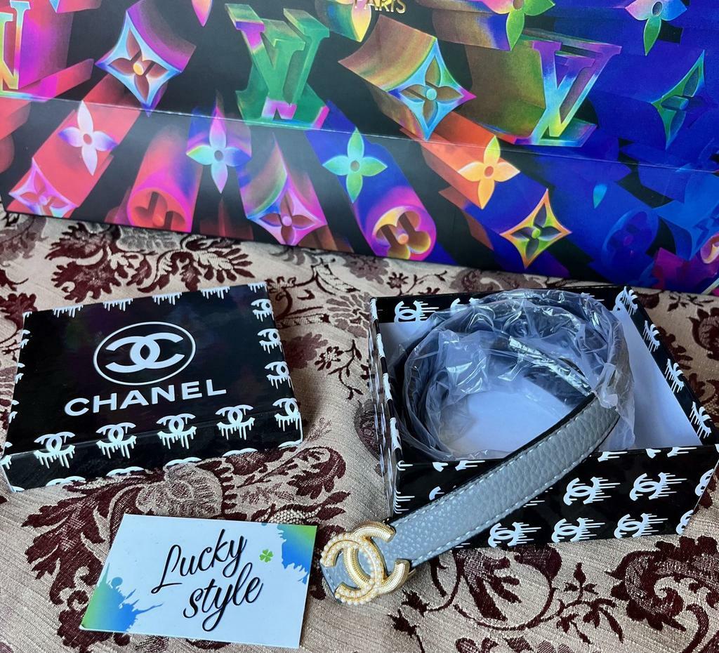 Ремень 1.5 см серый натуральная кожа 412351