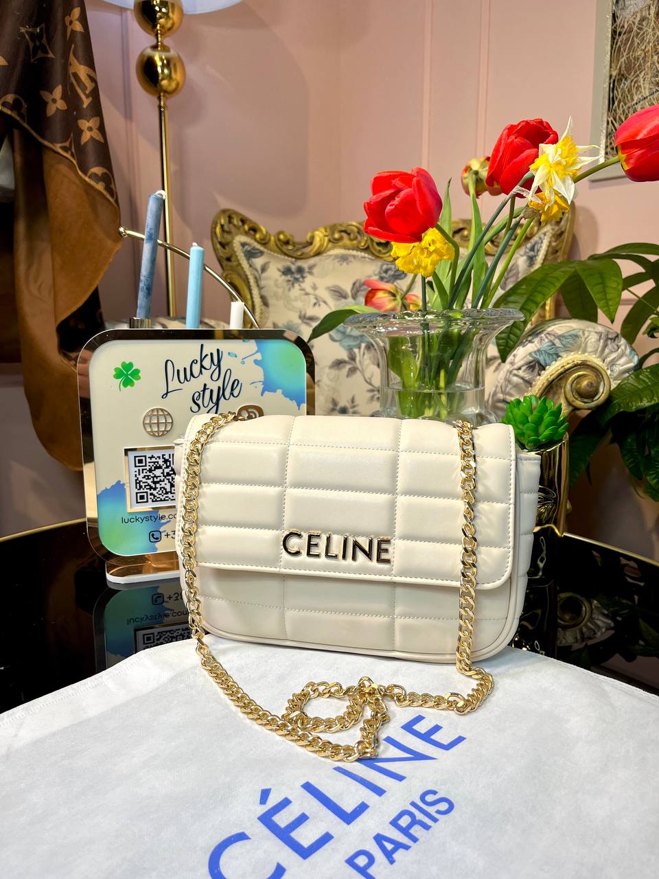 Celine Matelesse бежевая сумка 7724345