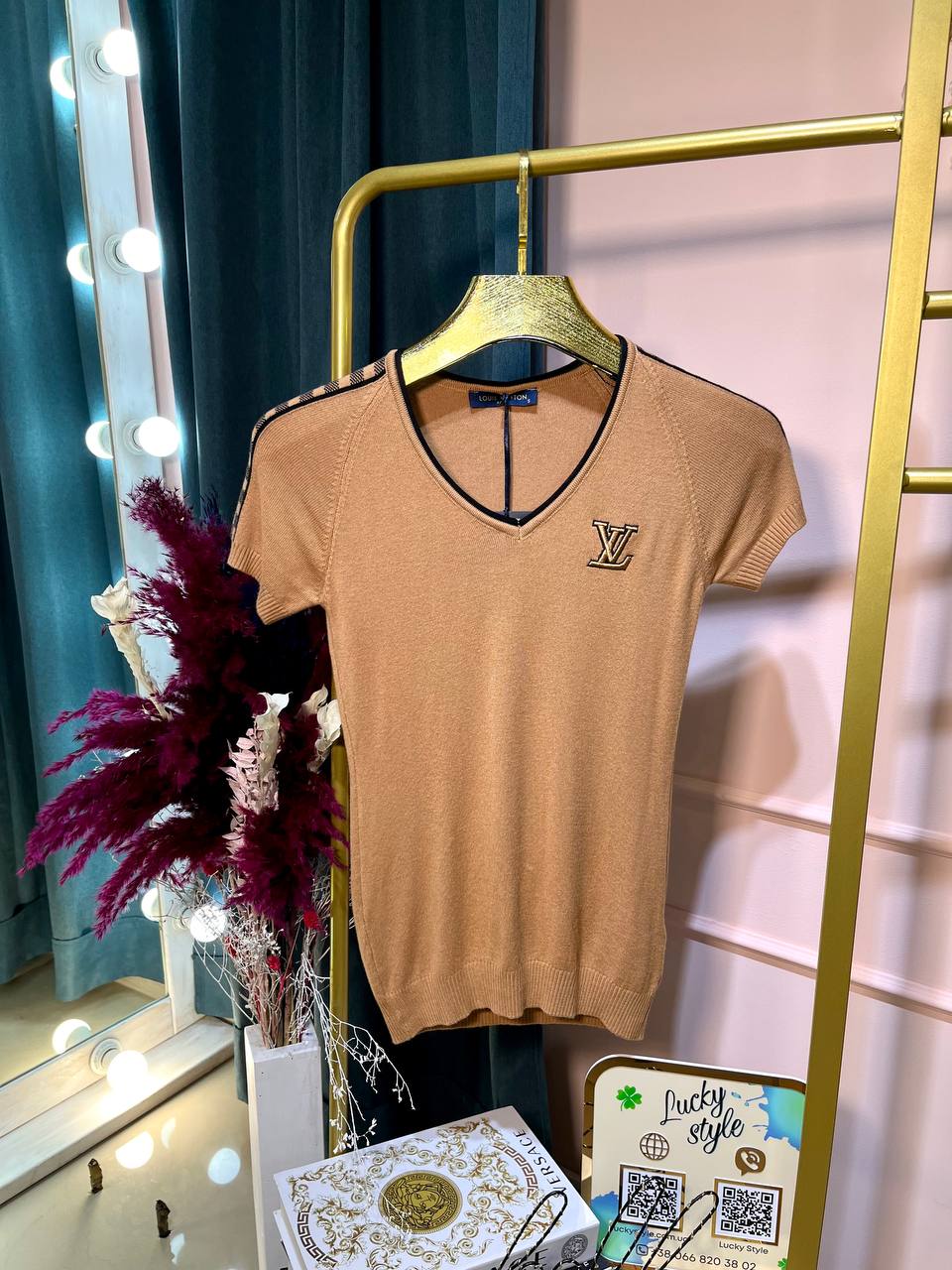 Premium блуза  LV коричневая 552156613