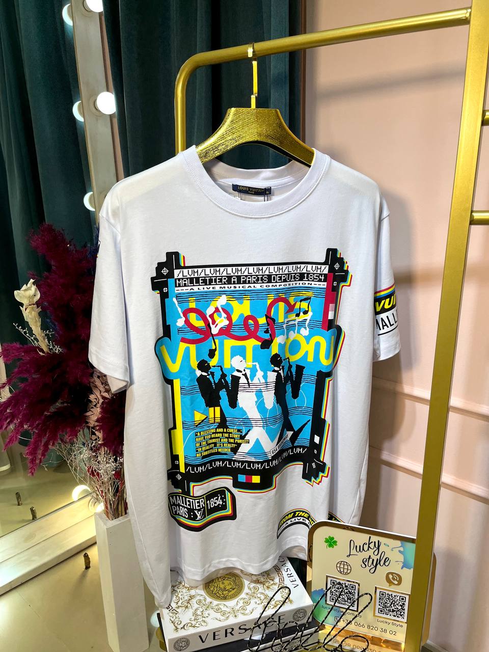 Premium футболка LV белая дизайн 66134125
