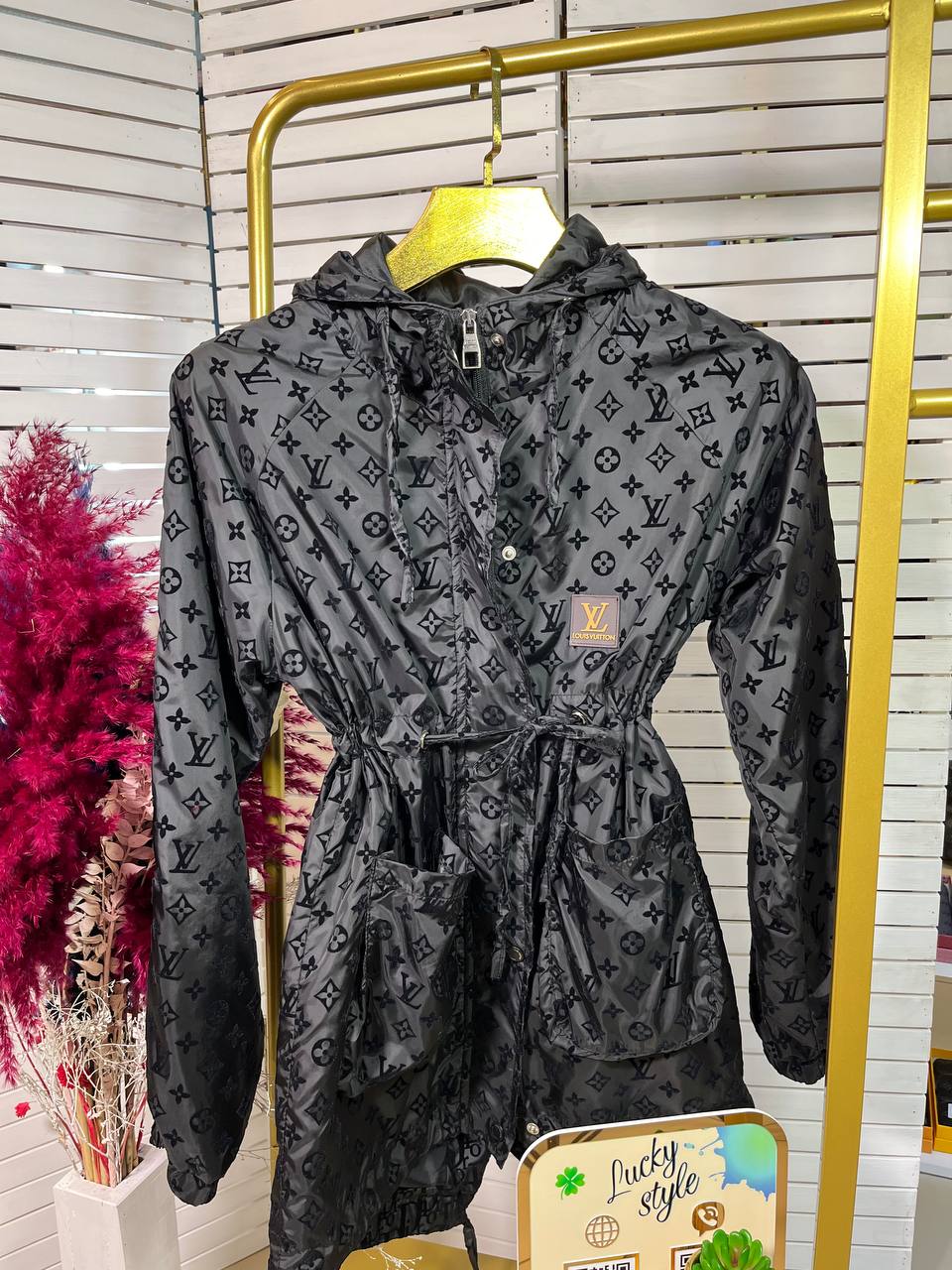 Дождевик-пальто LV black 643676437