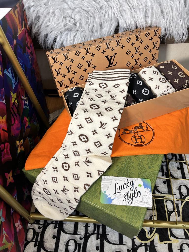 Носки 6 шт коричневый сет LV 664363364