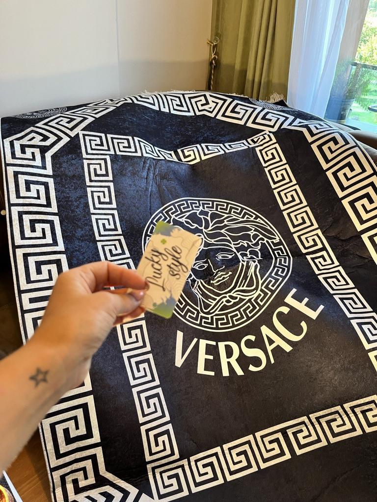 Ковер большой черный Versace 6437438734